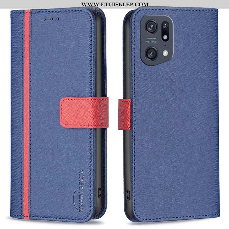 Etui Folio do Oppo Find X5 Pro Tetxuré Binfen Color Ze Sztucznej Skóry